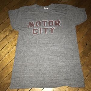 Motor City Adult Medium Gray Tee By The Mitten‎ State